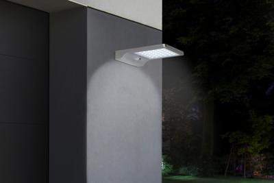 LED Lovers Kansas Solar Flat Light - Met Bewegingssensor - IP44 - Zilver