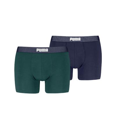 Puma Boxershorts Mesh Waistband 2-pack Green / Navy-XXL
