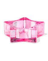 HEMA Sfeerlichthouder 7.2x2.4x7.2cm glas ster roze - thumbnail