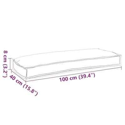 VidaXL Pallet kussen set 2 pcs grijs 100 x 40 x 8 cm oxford stof