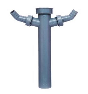 Kirchhoff ECO-SAVE kunststof dompelbuis, grijs, 1 1/2" Ø x 250 mm, voor DN40 mm sifon, mit 3/4" dubbele apparaataansluiting - 98837149