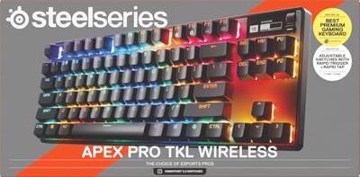 Draadloos mechanisch gamingtoetsenbord - STEELSERIES - APEX PRO TKL GEN 3 - Zwart