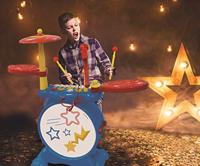Complete lichtgevende drums met toetsenbord, bekkens en kruk - thumbnail