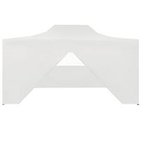 Partytent met 4 zijwanden inklapbaar 3x4 m staal wit - thumbnail
