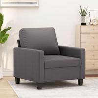 Fauteuil 60 cm kunstleer grijs - thumbnail