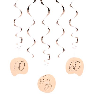 Swirls Elegant Blush 60 Jaar (5st)