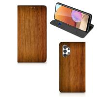 Samsung Galaxy A32 4G | A32 5G Enterprise Editie Book | Wallet Case | Donker Hout - thumbnail