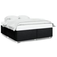 Bedframe zonder matras stof zwart 200x200 cm - thumbnail
