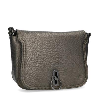 Manfield leren crossbody tas donkergrijs Manfield leren crossbody tas donkergrijs
