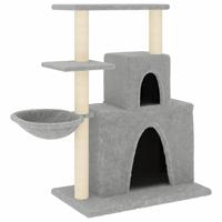 VidaXL Kattenmeubel met sisal krabpalen 83 cm lichtgrijs - thumbnail