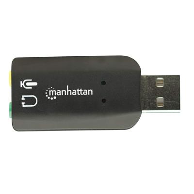 Manhattan Hi-Speed USB 3-D Audio Adapter 2.1 Externe geluidskaart Externe koptelefoonaansluitingen - thumbnail