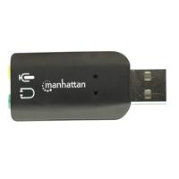 Manhattan Hi-Speed USB 3-D Audio Adapter 2.1 Externe geluidskaart Externe koptelefoonaansluitingen - thumbnail