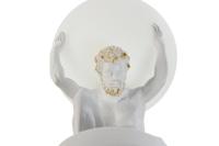 Bureaulamp Home ESPRIT Wit Gouden Hars Plastic 220 V 14 x 14 x 32 cm - thumbnail