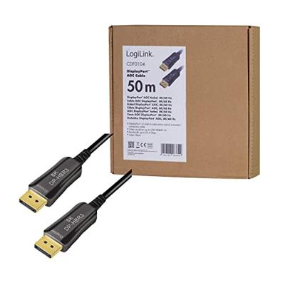 LogiLink DisplayPort AV Aansluitkabel [1x DisplayPort - 1x DisplayPort] 50 m Zwart