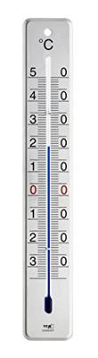 Buitenthermometer glanzend rvs 28 cm