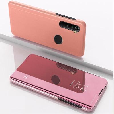 Voor Xiaomi Redmi Note 8 plating spiegel horizontale Flip lederen draagtas met beugel holster (Rose goud) Voor Xiaomi Redmi Note 8 plating spiegel horizontale Flip lederen draagtas met beugel holster (Rose goud)