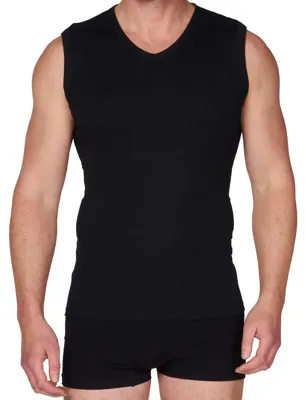 Beeren Bodywear Sleeveless Shirt V-Neck Black ( 3 pack)