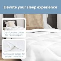 VidaXL Zomer dekbed met kussen 2 pcs wit microvezel - thumbnail