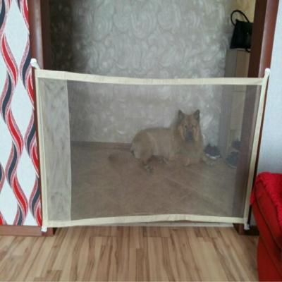 Hond huisdier hekken draagbare vouwen veilige bescherming veiligheid deur Magic Gate voor honden kat Huisdier grootte: 110cm x72cm (beige)