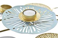 Kroonkandelaar DKD Home Decor Spiegel Gouden Metaal Munt Waterlelie (54 x 33 x 8 cm) - thumbnail