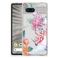 Google Pixel 7A | TPU Hoesje | Bird Flowers - thumbnail