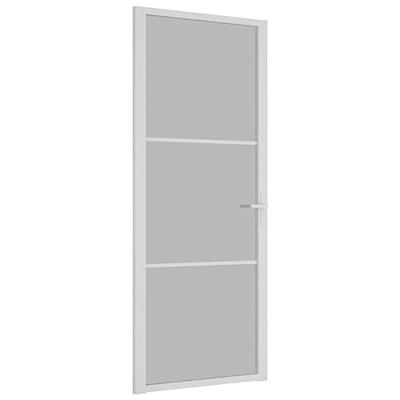 Binnendeur 83x201,5 cm matglas en aluminium wit Binnendeur 83x201,5 cm matglas en aluminium wit