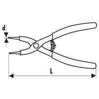Expert by Facom Buitenborgveertang met Rechte Bekken | Ø 19-60 mm - E117910 - thumbnail