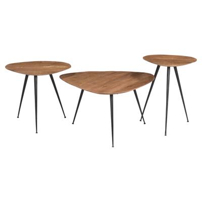Brix Organische Salontafel 'Loua' Set van 3 stuks, kleur Naturel Brix Organische Salontafel 'Loua' Set van 3 stuks, kleur Naturel