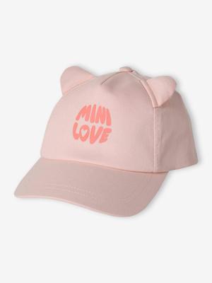 Pet voor babymeisjes met decoratieve oren lichtroze