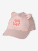 Pet voor babymeisjes met decoratieve oren lichtroze - thumbnail