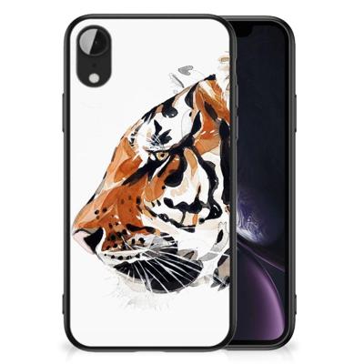 Kleurrijke Telefoonhoesje Apple iPhone XR Watercolor Tiger