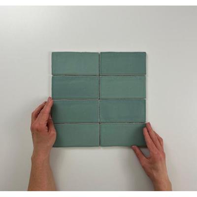 Wandtegel Atlas Jade Mate 7.5x15 cm Mat Groen J-Stone Wandtegel Atlas Jade Mate 7.5x15 cm Mat Groen J-Stone