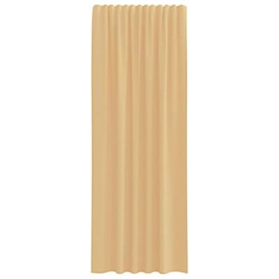 Gordijnen voile met roedezakken 2 st zand Gordijnen voile met roedezakken 2 st zand