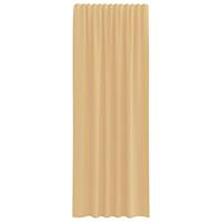 Gordijnen voile met roedezakken 2 st zand - thumbnail