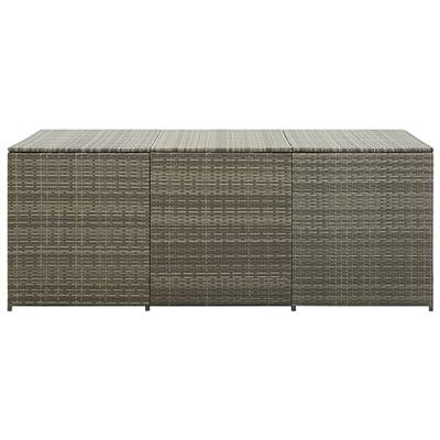 Tuinbox 180x90x70 cm poly rattan grijs