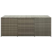 Tuinbox 180x90x70 cm poly rattan grijs - thumbnail