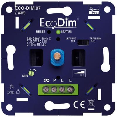 EcoDim LED Dimmer Smart WiFi Z-Wave - Inbouw 0-200W RC Enkel Knop