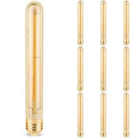 Voordeelpak 10x LED Lamp E27 Buis Filament - Brinton - Amber 6W 540lm - 822 Zeer Warm Wit 2200K - T30 - Dimbaar | Vervangt 45W - thumbnail
