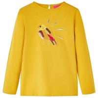 VidaXL Kindershirt met lange mouwen 104 donker okerkleurig - thumbnail