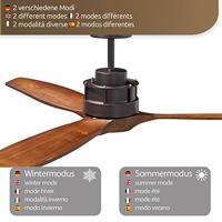 Beacon Houten plafondventilator met bronsAirfusion Akmani Ø 152cm - 210507 - thumbnail