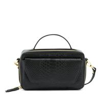 Dames leren handtas - zwart slangenprint - MŌSZ Naomi - thumbnail