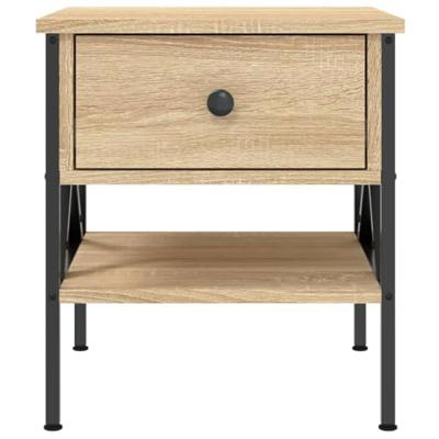 Nachtkastjes 2 st 40x42x45 cm bewerkt hout sonoma eikenkleurig