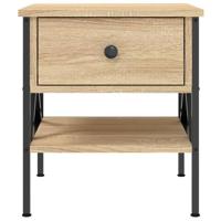 Nachtkastjes 2 st 40x42x45 cm bewerkt hout sonoma eikenkleurig - thumbnail