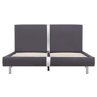 Bedframe kunstleer grijs 140x200 cm - thumbnail