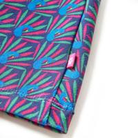 Kinderrok pauwenprint 128 marineblauw - thumbnail