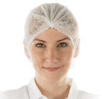 Franz Mensch FM1043 Wegwerpkap haarnet wit, 100 stuks Wit - thumbnail