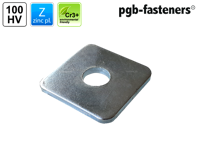 pgb-Europe PGB-FASTENERS | Vierkant sluitring HV100 DIN 436 M10 Zn | 100 st 43600101003 - thumbnail
