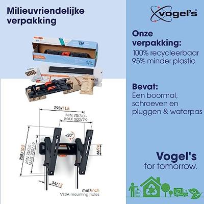 Vogels TVM 3215 Kantelbare tv-beugel TV beugel Zwart - thumbnail