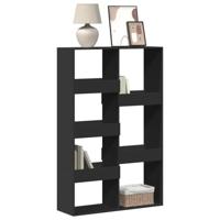 Boekenkast 100x33x155,5 cm bewerkt hout zwart - thumbnail