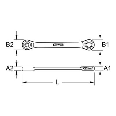 KS Tools 5034351 503.4351 Dubbele ringsleutel Sleutelbreedte (metrisch) 6 - 8 mm